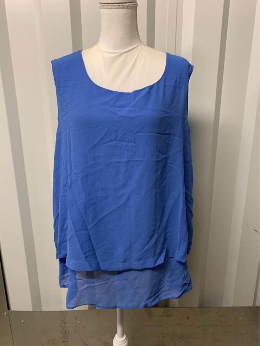 NWT Sami & Jo Business Casual Blouse Women's Top Plus Size 3X Blue